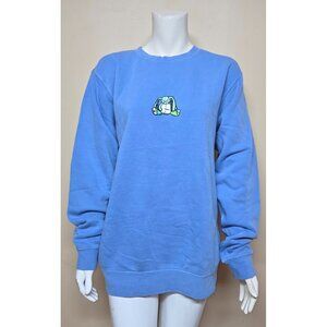 Emma Chamberlain Rabbit Bunny Crewneck  Sweater Blue Size MED New NO tag